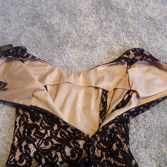 NWT Adrianna Papell black lace dress 4 - Picture 12 of 12